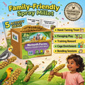 Nemeth Farms Spray Millet - Edible Tops Only, Non-GMO and Sun-Dried - 1 lb for Parakeets, Canaries and Finches