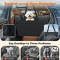 URPOWER 4 in 1 Dog Car Seat Cover for Back Seat, Waterproof Dog Hammock with Mesh Window and Side Flap Pet Car Seat Protector Dogs Backseat Cover for Cars, SUVs & Mid-Size Trucks