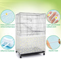 Shappy Large Bird Cage Net Cover for Seed Bird Cage Skirt Seed Catcher with Daisy Pattern Adjustable Nylon Protector for Budgie Parrot Parakeet Macaw(X-Large,White Daisy)