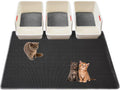 Cat Litter Mats-Extra Large 47''x36'' Litter Trapping Mat for Cat-XXL Litter box Matt for Floor-2 Layer Catcher Rug for Pet kitty Litterbox-Waterproof Urine Proof,Non-Slip