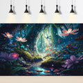 2 Packs Surreal Undersea Fantasy Garden Aquarium Background Colorful Glitter Floral Flowers Tranquil Lake Stream Fish Ta
