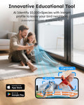 Smart Bird Feeder with Camera Solar Powered for Outdoors 2K FHD AI Recognition Hanging Bird Feeder Camera for Outside Ba