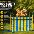 Silipull Dog Agility Jump Set, Heavy Duty Metal Dog Agility Equipment with 9 Adjustable Heights, Foldable Dogs Hurdle Tr