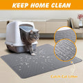 Silicone Cat Litter Mat, Waterproof, Raised Edge, 28 x 20 in, Gray