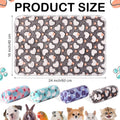 Reginary 4 Pcs Guinea Pig Fleece Cage Liners, Heart Pattern, 24 x 16 Inch