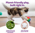 SmartyKat (2 Count) Fuzzy Friends Plush Catnip Ball Cat Toys - Rainbow/Turquoise, 2 Count