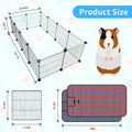 C&C Cage for Guinea Pigs, Guinea Pig Playpen with Mat, 12 Panels