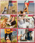 WANFIRE Hands Free Dog Leash, Multifunctional Crossbody Dog Leash, 5.9-9.5Ft Long Waist Belt with Car Safety Buckle and Double-Sided Reflective Stitches for Medium and Large Dogs.(Black)