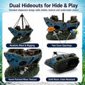 7 Pcs Shipwreck Aquarium Decorations Aquarium Plants for Fish Tank Decor