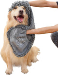 Dog Towel for Drying Dogs, Absorbent Microfiber Bath Towel, Hand Pockets