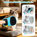 Pet Hair Removal Gloves, Blue and Black Colors, Static Hair Removal, Adjustable Strap, Reusable for Clothing, Sofa, Car 