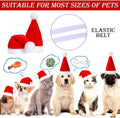 Frienda 12 Pcs Christmas Dog Santa Hat Soft Plush Pet Cat,Solid Pattern