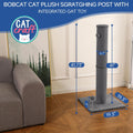 Cat Craft Cat Scratching Post Carpet Scratching Post 41" for Indoor Cats, Tall Cat Scratch Post, Carpet Cat Scratcher with Replaceable Toys, Sturdy Base, Large, Gray