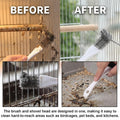 4-Piece Bird Poop Remover Brush Kit, Bird Cage Cleaner+