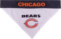 NFL DOG BANDANA - CHICAGO BEARS REVERSIBLE PET BANDANA. 2 Sided Sports Bandana with a PREMIUM Embroidery TEAM LOGO, Larg