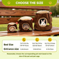 LYART Guinea Pig Hamster Bedding or Hideout for Mouse Mice Rat Ferret Bunny Fluff Bedding Bed House Cage Accessories, Dw