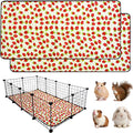 2 Pack Guinea Pig Cage Liners, 24"x48" Washable Waterproof Bedding for Rabbit, Bunny, Hamster & Small Animals, Reusable 