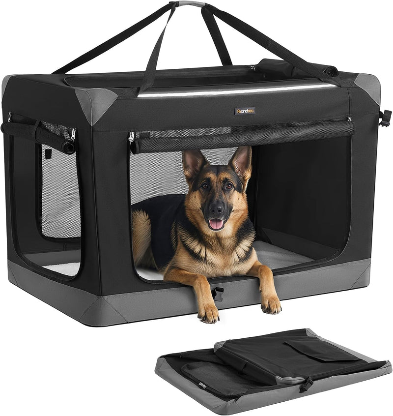 Feandrea Collapsible Dog Crate, Portable Pet Travel Crate, 42 Inches