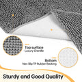 Absorbent Dog Door Mat for Muddy Paws, 72" x 24" Chenille Indoor Mats for Entryway, Trap Dirt Front Door Mat Indoor Entr