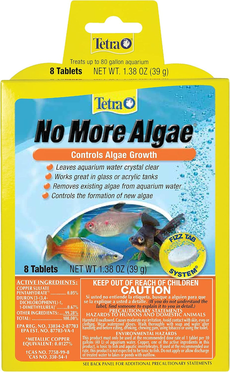 Tetra No More Algae Tablets for Aquariums, 8 Count
