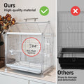 AideeGrowth 20.5 inch Small Bird Cage, Parrot Cage, Portable Bird Carrier, Travel Carrier Cage for Home, Outing, Pet Clinic, Temporary Placement, for Small Medium Birds(White)
