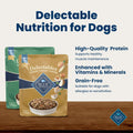Blue Buffalo Delectables Variety Pack Natural Wet Dog Food Topper (Savory Lamb & Tender Turkey) Tender Cuts in Gravy with Natural Ingredients, Vitamins & Minerals, 3-oz. Each (12 Pouches)