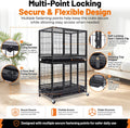 Homey Pet 31" Stackable Dog Crates, Two Tier Heavy Duty Dog Cage Kennel