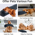 HOMBYS 25" Dog Pillow for Large & Medium Dogs, Soft Faux Fur Calming Pet Pillow for Anxiety Relief, Machine Washable, Pl