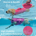 PETDSH Dog Life Jacket Medium, High Flotation Dog Life Vest for Swimming Boating, Reflective Puppy Lifejacket with Super