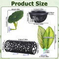 Amabro 4Pcs Betta Fish Hammock Tunnel Set Float Cave Leaf Pads Suction Cups