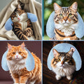 Lystaii Cat Pillow for Indoor Pet Cat Dog Calming Pillow Soft Fluffy Cat Bed Pillow Dog Neck Pillow Pet Toy Half Donut A