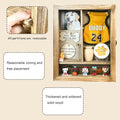 Solid Wood 11x14 Pet Memorial Shadow Box Frame with Adjustable Shelves Paw Print Kit Pet Urn Ashes Display Case Brown Do
