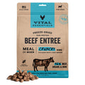 Vital Essentials Freeze Dried Dog Food, Raw Beef Crunchy Nibs | Complete Meal or Topper | 96% Beef, Organs & Bone | Limited Ingredient, High Protein, Grain Free Dry Dog Food | 14 oz Bag
