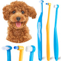 MoonyMars Small Dog Toothbrush, Cat & Puppy Tooth Brushing Kit, Mini Tuft Horizontal Head Teeth Brush for Kitten & Tiny Pet, Doggy Toothbrushes Deep Dental Cleaning, 3 PCS
