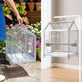 AideeGrowth 20.5 inch Small Bird Cage, Parrot Cage, Portable Bird Carrier, Travel Carrier Cage for Home, Outing, Pet Clinic, Temporary Placement, for Small Medium Birds(White)