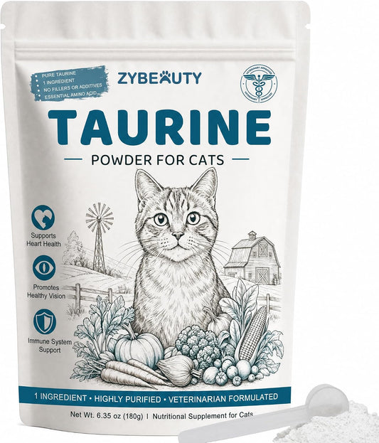 Pure Taurine for Cats, Unflavored Taurine Powder, 6.35 oz (180 g)