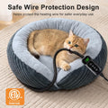 Tovve Heated Cat Beds for Indoor Cats and Small Dogs, Soft Donut Pet Bed