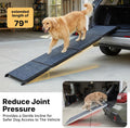 Veehoo Foldable Dog Ramp for Car Truck SUV Extra Large Wide 79" L 20" W
