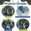 CypherX Outdoor Rainbow Cat Enclosure, 7 in 1 Portable Cat Tents for Outside Cage Free Outside Pop up Pet Enclosure Cat Tunnel Outdoor Playground for Indoor Cats and Small Animals