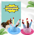 Cute Pet Party Hat for Dogs&Cats - Soft Fluffy Birthday Cap with 5 Color Candles (Blue), Adjustable Strap for Halloween,Costume&Photo Shoots,Fits Small to Large Pets,Washable&Comfortable (Blue)