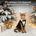 PUMYPOREITY Cat Tuxedo Suit Formal Wear with Bow Tie, Soft Skin-Friendly Cat Costumes for Cats Only, Elegant Outfit for Male Female Cats, Perfect for Wedding Birthday Photo Shoots, 2XL, Black