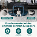 FurHaven Soft-Sided Dog & Cat Playpen, Portable Foldable Indoor & Outdoor Pet Playpen with Mesh Windows & Zippered Door, Navy, Extra Large