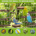 StyEdEk 8 Pack Natural Wood Bird Perches, Parrot Perch Stand Bird Cage Accessories for Budgerigar Cockatiels, Conures, Lovebirds (M)