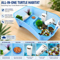 Rypet Small Turtle Tank Aquarium(Excluding Accessories) Blue