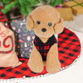 Rbenxia 4 Pieces Buffalo Plaid Dog Sweaters with Leash Ring Soft Fleece Vest Dog Pullover Warm Jacket Pet Dog Clothes Wi