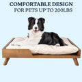 PETMAKER Elevated Dog Bed for Medium to Large Pets, Natural, 36” x 29.5”