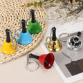 PATIKIL 2 PCS Mini Hand Bell, Call Bell Small Pet Collar Bells Keychain Cute Bulk Loud Jingle with Keychain for Dog Coll