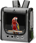 Large Bird Carrier Bag with Stand, Lightweight Backpack for Parrot, Portable Cockatiel Travel Cage with Accessories, Pet
