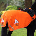 Shires Equi-Flector Mesh Exercise Sheet - Breathable High Visibility Orange Reflective Riding Sheet 60