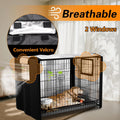 EVRBUL Dog Crate Cover 42 x 28 x 30 Inch Heavy Duty 420D Fabric Pet Kennel Cover Universal Compatible with 42 Inches Wir